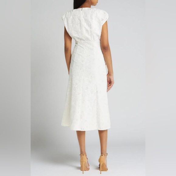 NWT | Hugo Boss | Dipata Embroidered Cotton Blend Dress | Sz 2